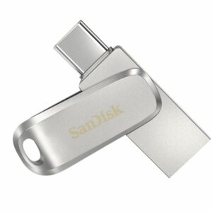 SanDisk 32GB Ultra Dual Drive Luxe USB-C  USB-A Flash Drive Memory Stick 150MB/s USB3.1 Type-C Swivel for Android Smartphones Tablets Macs PCs
