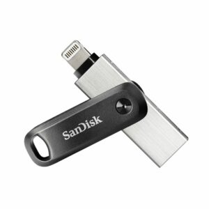 SanDisk 128G iXpand Flash Drive Go SDIx60N USB-A Lightning USB 3.0 Silver password-protect for iPhone  iPad 1 yrs warranty