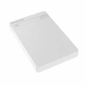 Simplecom SE203 Tool Free 2.5" SATA HDD SSD to USB 3.0 Hard Drive Enclosure - White Enclosure