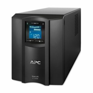 APC Smart-UPS C, Line Interactive, 1500VA, Tower, 230V, 8x IEC C13 outlets, SmartConnect port, USB and Serial communication, AVR, Graphic LCD