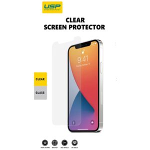 USP Tempered Glass Screen Protector for Apple iPhone 14 / iPhone 13 / iPhone 13 Pro Clear - 9H Surface Hardness, Perfectly Fit Curves, Anti-Scratch