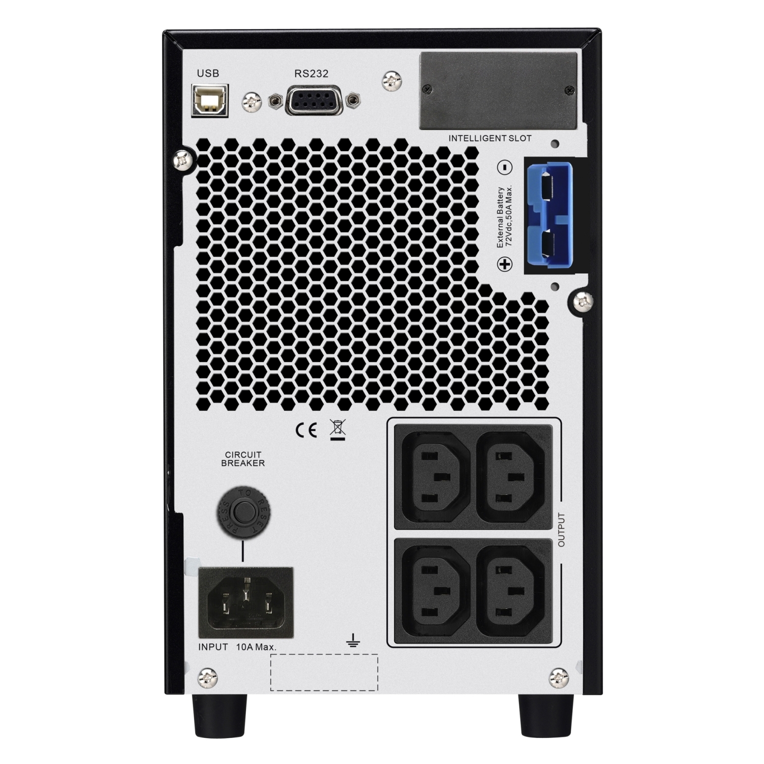 APC Easy UPS On-Line, 2000VA/1600W, Tower, 230V, 4x IEC C13 outlets, Intelligent Card Slot, LCD, Extended runtime
