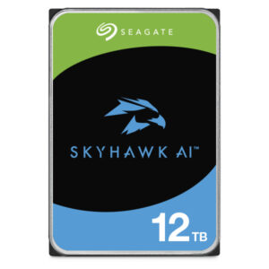 Seagate 12TB 3.5" SkyHawk AI Surveillance SATA HDD 256MB Cache, 7200RPM, 24x7 workload, DVR and NVR Systems