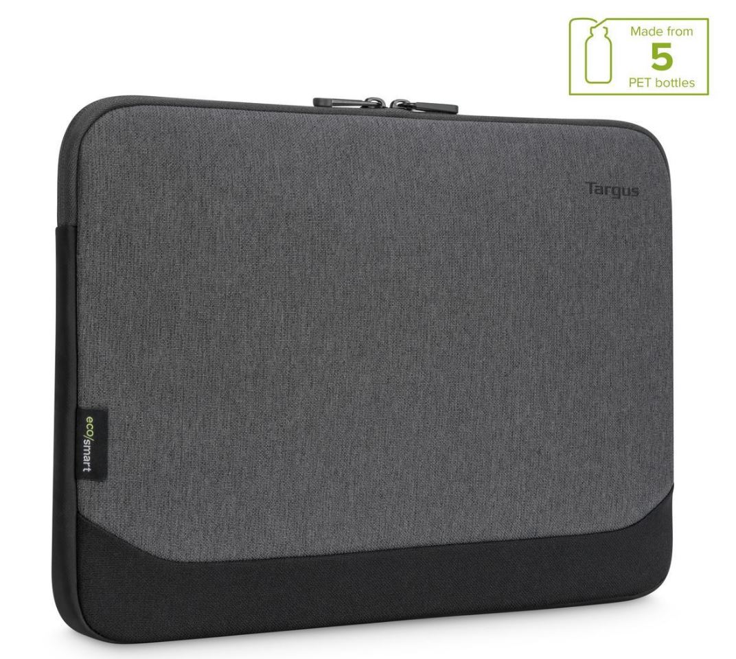 Targus 15.6" Cypress EcoSmart Sleeve for Laptop Notebook Tablet - Up to 15.6", Made with 5 Recycled Plastic Water Bottles - Grey