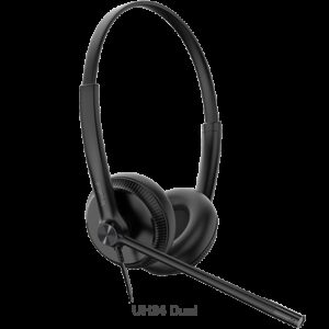 Yealink UH34 Dual Ear Wideband Noise Cancelling Microphone - USB Connection, Leather Ear Cushions, Designed for Microsoft Teams