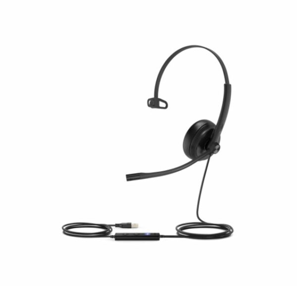 Yealink UH34 Mono Wideband Noise Cancelling Microphone - USB Connection, Leather Ear Cushions, Designed for Microsoft Teams