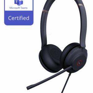 Yealink TEAMS-UH37-D Teams Certified USB Wired Headset, Stereo, USB-A 2.0, 35mm Speaker, Busylight, Leather Ear Cushion