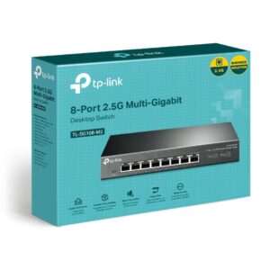 TP-Link TL-SG108-M2 8-Port 2.5G Desktop Switch, Up To 40G Switching Capacity, Connects 2.5G NAS/Server, 2.5G WiFi 6 AP, 4K Video, Wall Mountable, 5YW