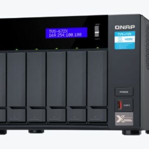 QNAP TVS-672X-i3-8g 6 Bay NAS ntel® Core™ i3-8400T six-core 3.3 GHz 8GB DDR4 Hot-swappable 2xM.2 2280 PCIe 2xGbE 1x10GBase-T 2xThunderbolt 3 1x3.2USB