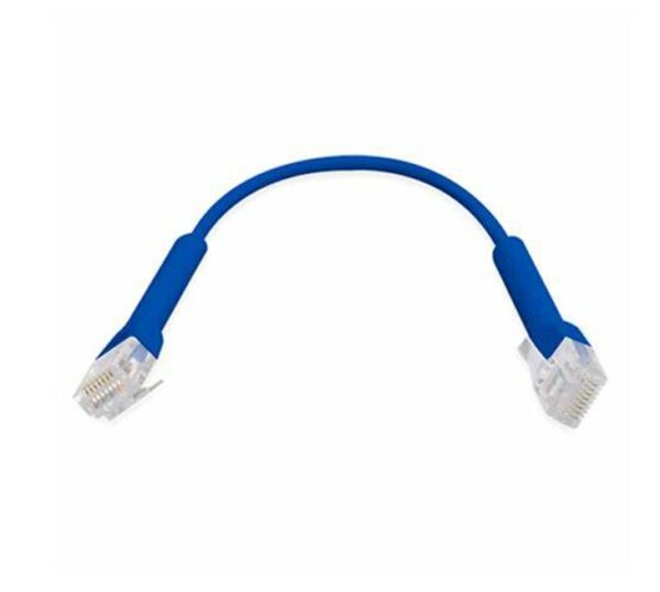 Ubiquiti UniFi Patch Cable Single Unit, 2m, Blue, End Bendable to 90 Degree, RJ45 Ethernet Cable, Cat6, Ultra-Thin 3mm Diameter, Incl 2Yr Warr