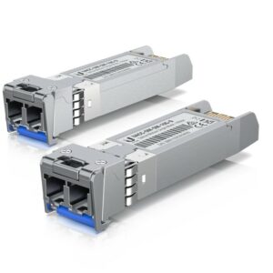 Ubiquiti UniFi 2 Pack,10 Gbps Single-Mode Optical Module, Single-mode, Duplex, Fiber Transceiver, Duplex LC Connect, Up to 10 km, 2Yr Warr