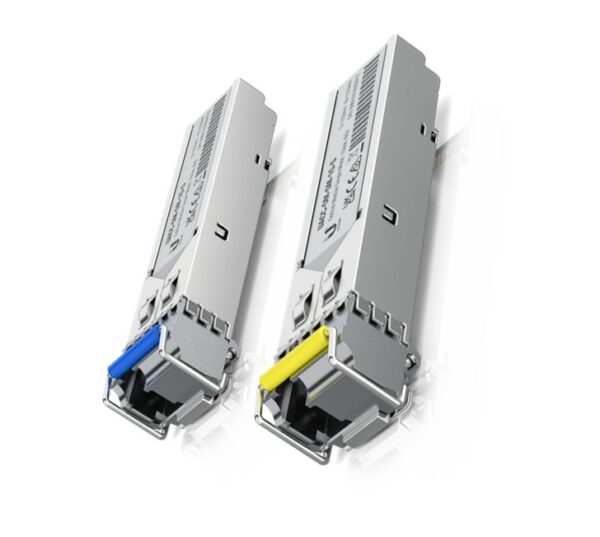 Ubiquiti UFiber1 Gbps Bidirectional Single-Mode SFP Module, 2-Pack, Up 3km Distance, Simplex LC Connector, No Fiber Cable, Incl 2Yr Warr