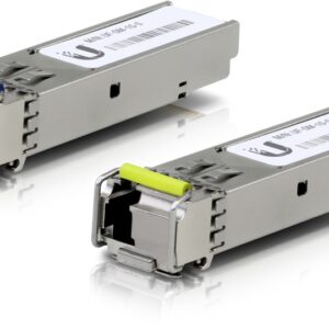 Ubiquiti UFiber1 Gbps Bidirectional Single-Mode SFP Module, 2-Pack, Up 3km Distance, Simplex LC Connector, No Fiber Cable, Incl 2Yr Warr