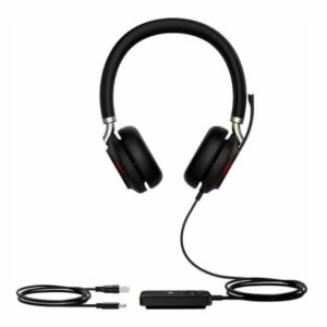 Yealink UH38 Dual Mode USB and Bluetooth Headset, Dual, USB-A, UC Call Controller with Built-In Battery Dual Noise-Canceling Mics, Busy Light