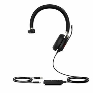 Yealink UH38 Dual Mode USB and Bluetooth Headset, Mono, Usb-A, UC Call Controller, Dual Noise-Canceling Mics, Busy Light