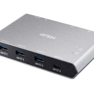 Aten Sharing Switch Gen2 2x4 USB-C, 2x PC, 4x USB 3.2 Gen2 Ports (1x USB-C), Power Passthrough, OSX  Windows Compatible, Plug and Play