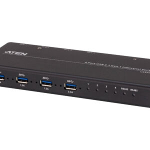 Aten Industrial Peripheral Switch 4x4 USB 3.1 Gen1, 4x Devices, 4x USB 3.1 Gen1 Ports, Remote Port Selector, Supports RS-422/RS485 Remote Controller