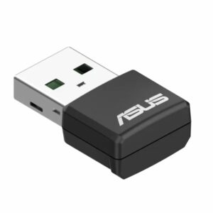 ASUS USB-AX55 NANO Dual Band AX1800 USB WiFi 6 USB Adapter, 802.11ax 1201Mbps+574Mbps,OFDMA, MU-MIMO, BSS Colouring ( NIC )