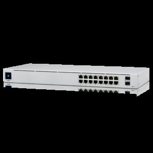 Ubiquiti UniFi 16-port Managed Gigabit Switch - 8x PoE+ Ports, 8x Gigabit Ethernet Ports, with 2x SFP - 42W - Touch Display - Fanless - GEN2