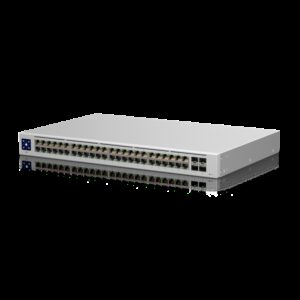 Ubiquiti UniFi USW-48, 48 port Managed Gigabit Layer2 Switch - 48x Gigabit Ethernet Ports 4x SFP Port Touch Display