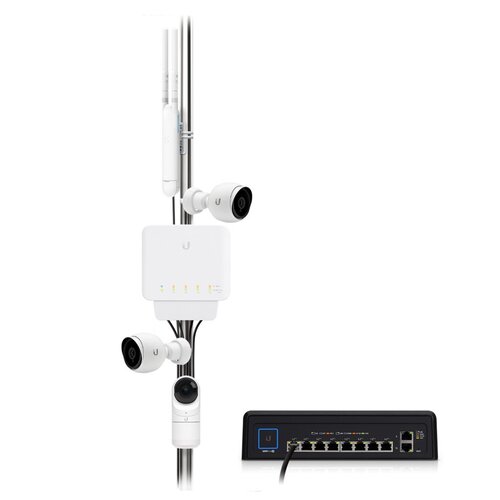 Ubiquiti UniFi USW Flex – Managed, Layer 2 Gigabit Switch with Auto-sensing 802.3af PoE Support. 1x PoE In, 4x PoE Out, Incl 2Yr Warr