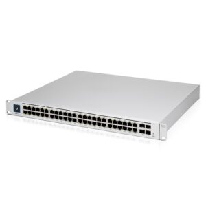 Ubiquiti UniFi 48 port Managed Gigabit Layer2 and Layer3 switch with auto-sensing 802.3at PoE+ and 802.3bt PoE, SFP+  : Touch Display - 600W GEN2