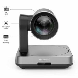Yealink UVC84 Video Conference Camera for Medium and Large Room, True 4K Ultra HD Video, 12x optical and 3x digital zoom, 80° field of view