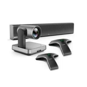 Yealink UVC84 BYOD Teams Video Conference Kit For Large Rooms, 1x UVC84, MSpeaker II, 2x VCM34 Microphones