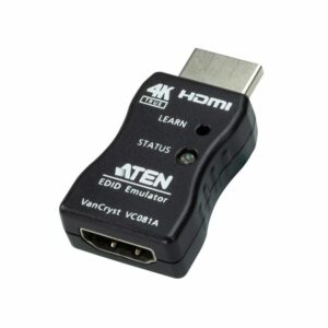 Aten VC081A True 4K HDMI EDID Emulator Adapter, Superior video quality up to 3840 x 2160 @ 60Hz (4:4:4), LED indicators, Powered by HDMI Source