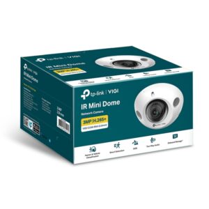 TP-Link VIGI 3MP C230I Mini(2.8mm) IR Mini Dome Network Camera, 2.8mm Ultra-wide Angle Lens, Smart Detection, 3YW