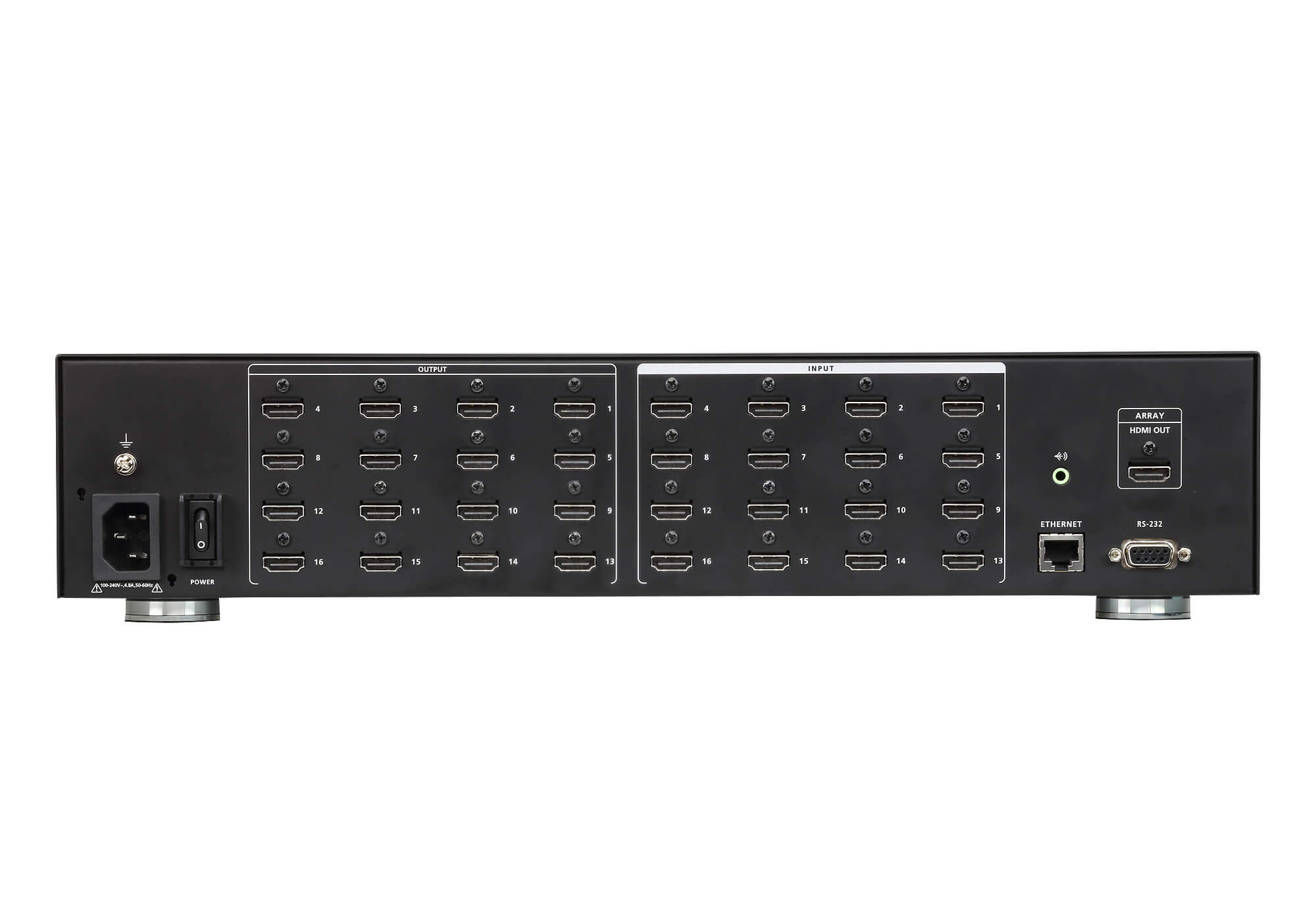 Aten Professional Matrix 16×16 HDMI Matrix with Scaler, Seamless Switch, control via front-panel pushbuttons