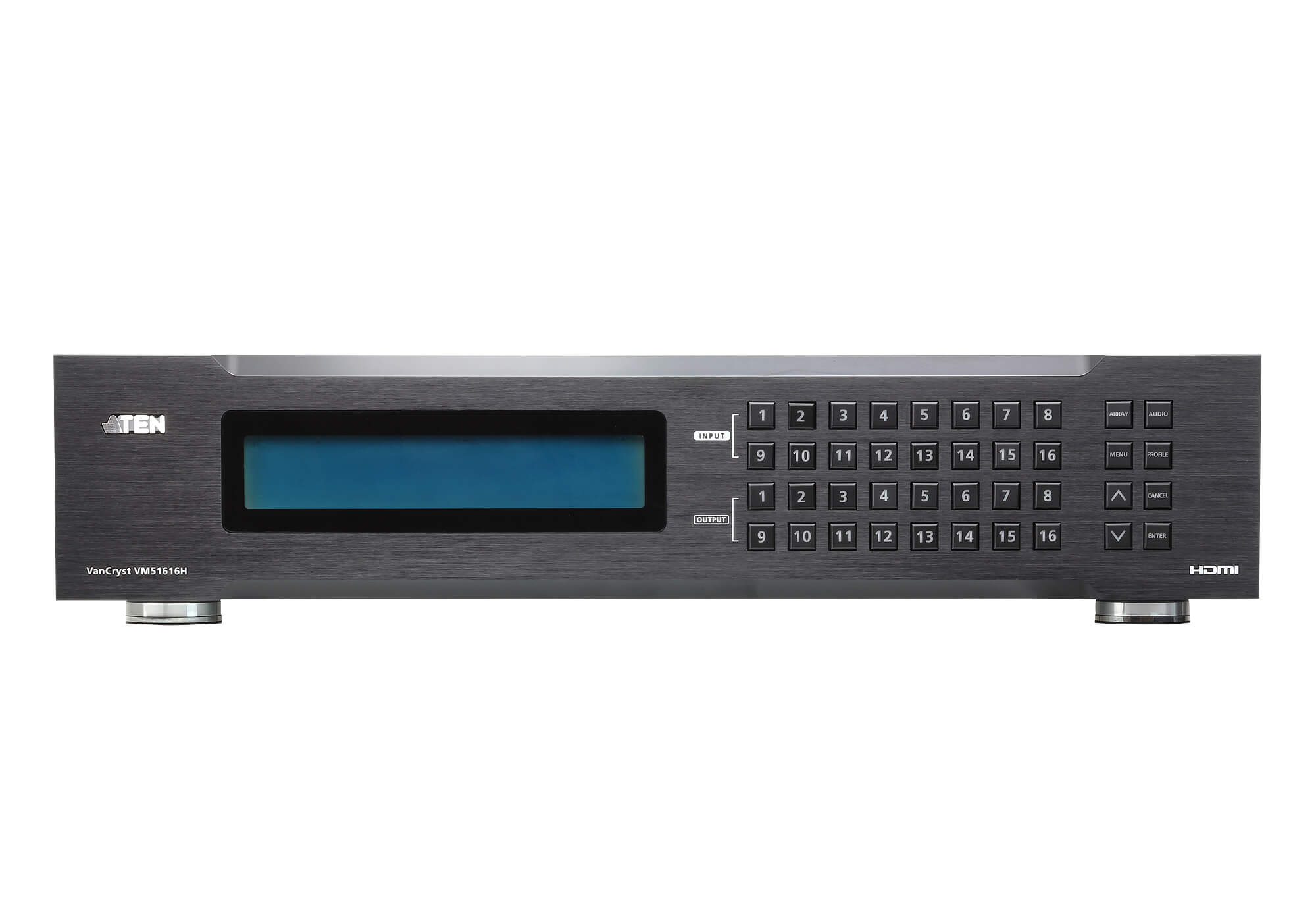 Aten Professional Matrix 16×16 HDMI Matrix with Scaler, Seamless Switch, control via front-panel pushbuttons