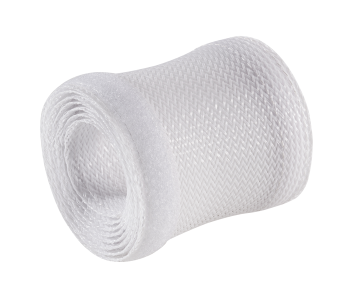 Brateck Flexible Cable Wrap Sleeve with Hook and Loop Fastener (85mm/3.3" Width ) Material Polyester Dimensions 1000x85mm - White