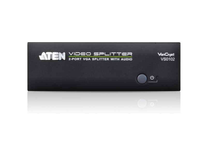 Aten Professional Video Splitter 2 Port VGA Splitter with Audio 450MHz, 1920x1440@60Hz, Cascadable to 3 levels (Up to 8 Outputs)