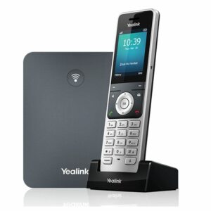 Yealink W76P High-Performance IP DECT Solution including W56H Handset and W70B Base Station, Up to 20 simultaneous calls, Flexible Noise Reduction
