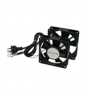 LDR 2 Way Fan Kit - 2x Fans - Black - For Installation in LDR Hinged  Single Section Racks