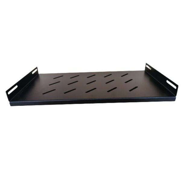 LDR Fixed 1U 275mm Deep Shelf Recommended for 19" 450/550mm Deep Cabinet - Black Metal Construction