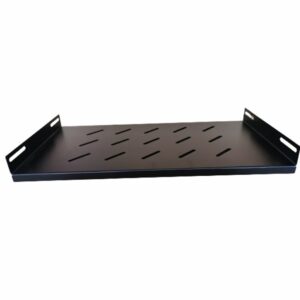 LDR Fixed 1U 550mm Deep Shelf Recommended for 19" 800mm Deep Cabinet - Black Metal Construction