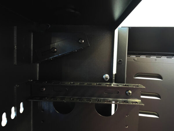 LDR Assembled 5U Flush Wall Mount Vertical Cabinet (570mm x 250mm) - Black Metal Construction
