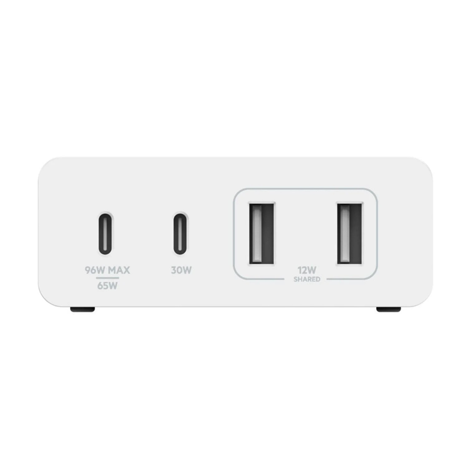 Belkin BoostCharge Pro 4-Port GaN Charger 108W - White(WCH010auWH), 2xUSB-C  2xUSB-A,2M Cable,Intelligent and Fast Charger,Compact Laptop Charger,2YR