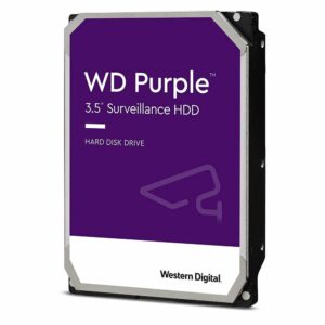 Western Digital WD Purple 1TB 3.5" Surveillance HDD 5400RPM 64MB SATA3 110MB/s 180TBW 24x7 64 Cameras AV NVR DVR 1.5mil MTBF 3yrs