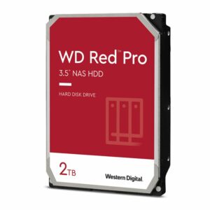 Western Digital WD Red Pro 2TB 3.5" NAS HDD SATA3 7200RPM 64MB Cache 24x7 300TBW ~24-bays NASware 3.0 CMR Tech 5yrs wty