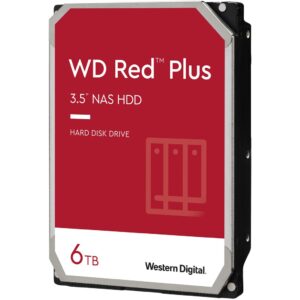 Western Digital WD Red Plus 6TB 3.5" NAS HDD SATA3 6Gb/s 5400RPM 256MB Cache CMR 24x7 8-bays NASware 3.0 CMR Tech 3yrs wty WD60EFPX
