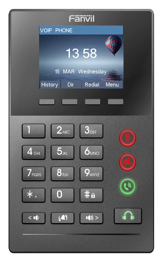 Fanvil X2P Call Center IP Phone – 2.4″ Colour Screen, 2 Lines, No DSS Buttons, 2x RJ9 Headset Ports (1 For Monitoring), Dual 10/100 NIC
