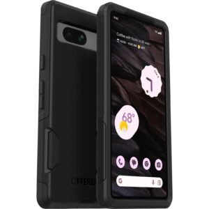 OtterBox Commuter Google Pixel 7a 5G (6.1") Case Black - (77-92271), Antimicrobial, DROP+ 3X Military Standard, Dual-Layer, Raised Edges, Port Covers