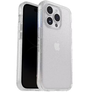 OtterBox Symmetry Clear Apple iPhone 15 Pro Max (6.7") Case Stardust (Clear Glitter) - (77-92659), Antimicrobial, DROP+ 3X Military Standard
