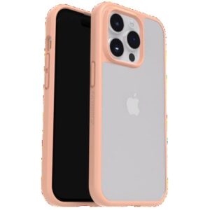OtterBox React Apple iPhone 15 Pro Max (6.7") Case Peach Perfect (Peach) - (77-92794), Antimicrobial, DROP+ Military Standard, Raised Edges,Hard Case