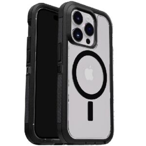 OtterBox Defender XT MagSafe Apple iPhone 15 Pro (6.1") Case Dark Side (Clear / Black) - (77-93267), DROP+ 5X Military Standard, Multi-Layer