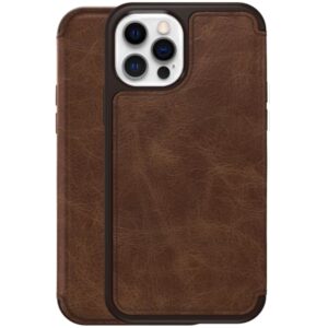 OtterBox Strada MagSafe Apple iPhone 15 Plus (6.7") Case Espresso (Brown) - (77-93563), DROP+ 3X Military Standard, Leather Folio Cover