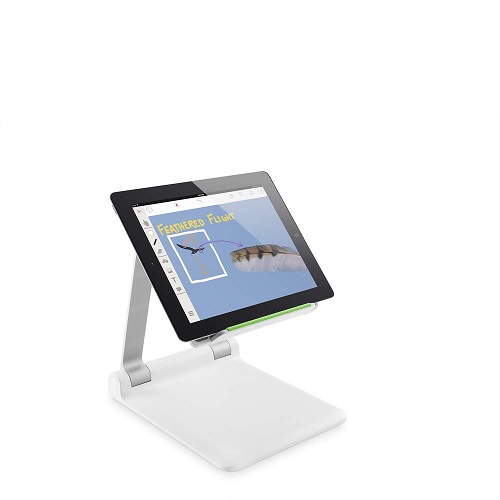 Belkin Portable Tablet Stage - White (B2B118), Perfect For Travel, Compatible with smartphone and tablets, with/without cases